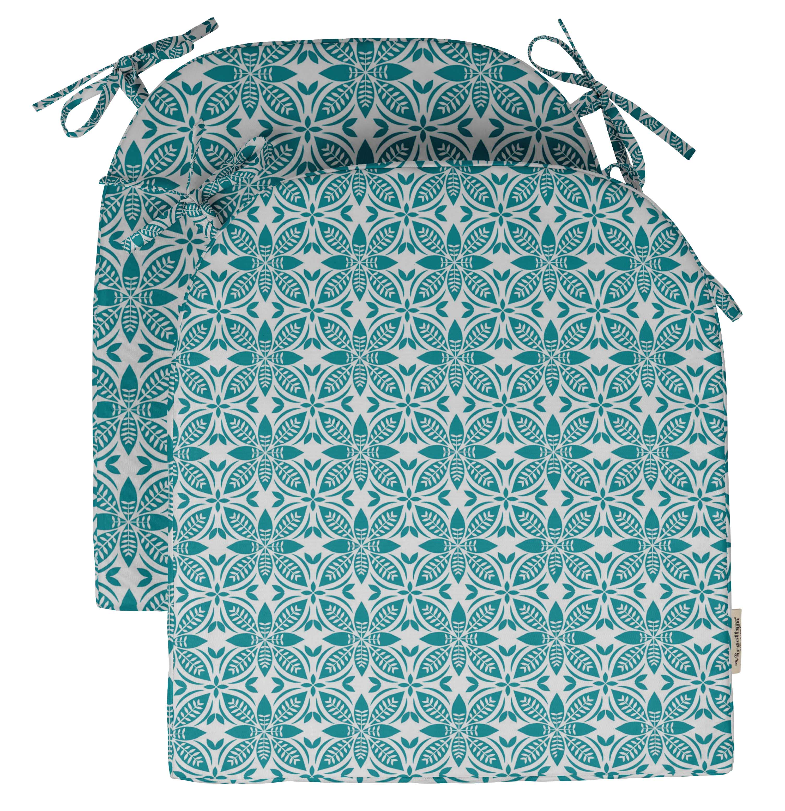 

Vargottam Non Slip Dining Chair Cushion U-Shaped Printed Indoor Outdoor Chair Pads Home Decor Reversible & Machine Washable 18x16x3 Inches бірюзовий колір синій