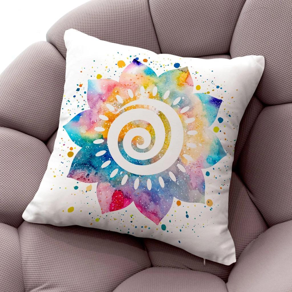 Meditation Decorative Pillowcase Living Room Office Home Pillowcase Car Ornaments