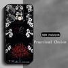 Japan Art Red Spider Lily Pattern Phone Case For Redmi Note 14 13 12 11 Pro Plus S 5G 14C A3 Soft Black Phone Cover