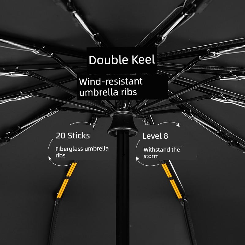 Fully Automatic Umbrella for Women, Dual-Use for Sun and Rain, Reinforced Folding Wind-Resistant Umbrella for Men, Sunshade Umbrella, Uv Protection