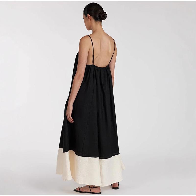 Women's Spaghetti Straps Dress Summer Sleeveless Y2k Clothes Beach Holiday Popular Big Swing Sundress 2025 Popular Clothes