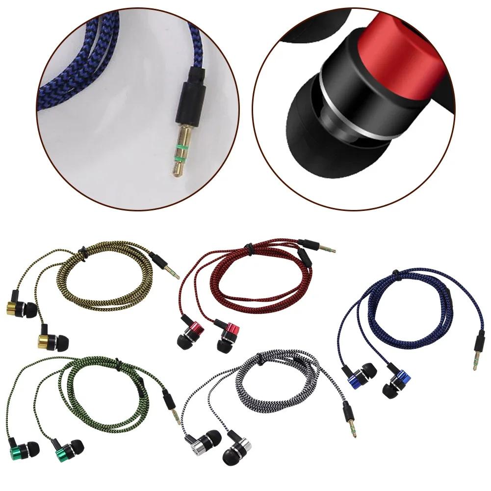 אוזניות In-Ear חוטיות 3.5 מ"מ 2 קופסאות בסיסיות בס סטריאו אוזניות קטנות אוזניות למובייל ביטול רעשים אוזניות סטריאו בס מעולה