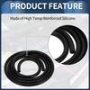 INFINAUTO Engine Silicone Vacuum Tube Hose 6.6FT 3/16" 5mm ID 2.5mm Thickness Vehicle Vacuum Line Silicone Black High Temperature