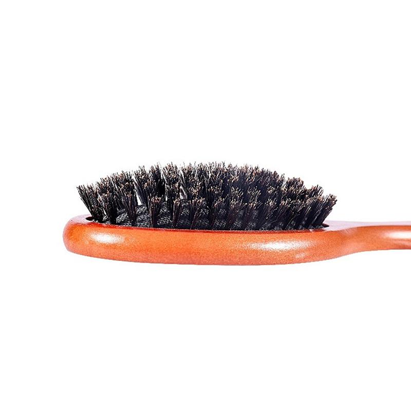 Natural Boar Bristle Hair Brush Comb Oval Anti-static Paddle Massage Scalp Brush