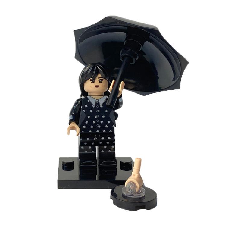 Kf1907 Wm2574 Wm2575 American Drama Wednesday Adams Building Block Figurine Toy