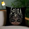Rock Band G-Gojira Cushion Cover Plush Fabric Soft Double-Sided Printed Invisible Zipper Sofa Pillow Case Home Decor