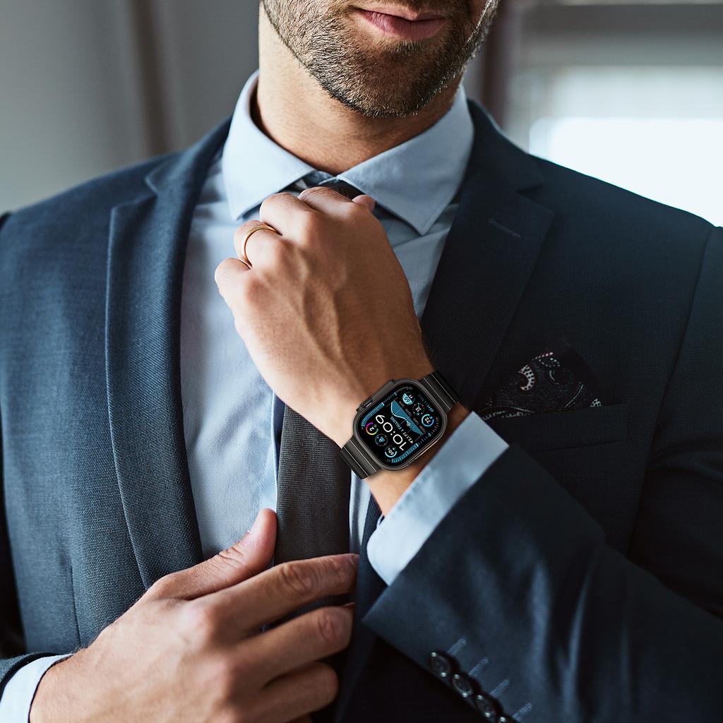 Stainless Steel For Apple Watch Ultra 2 Band 49mm 46mm 42mm 45mm 41mm 38mm Bracelet Iwatch Series 10 9 8 7 6 SE Straps 44mm 40mm