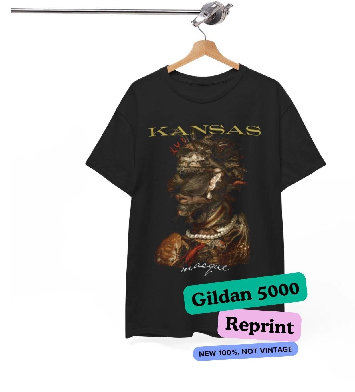 Retro Shirt Concert Rock Music Tracks Masque Album Cover By Kansas Band T-Shirt M