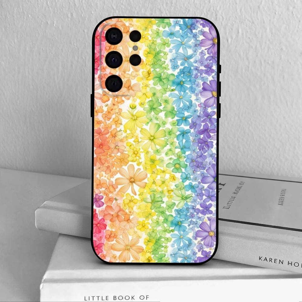 

F-Flowers A-art Phone Case For Samsung S25,S24,S21,S22,S23,S30,Ultra,S20,Plus,Others Soft Black Cover Samsung S30Ultra5G