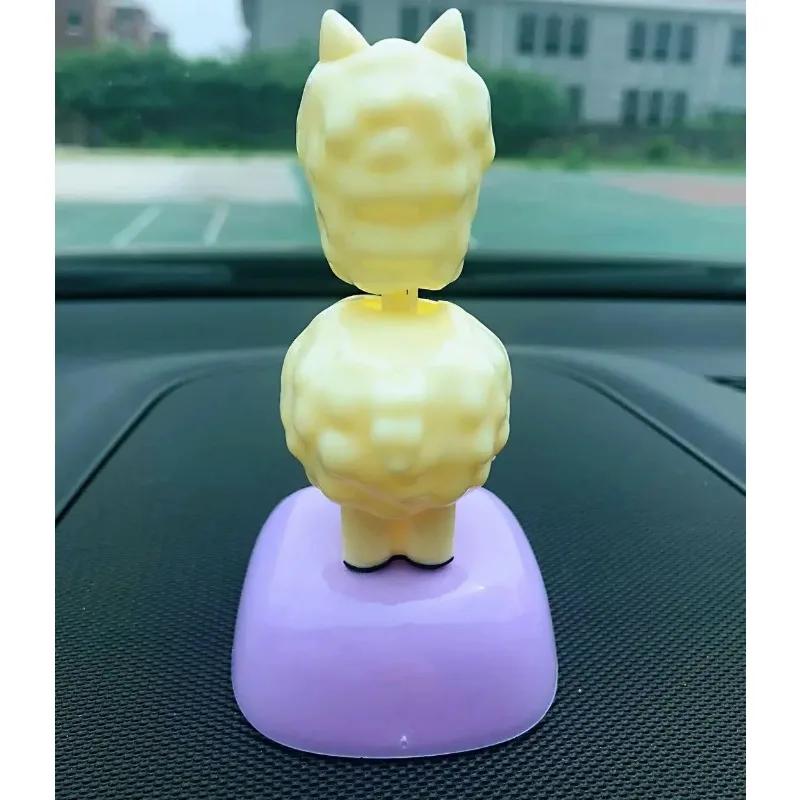 Car Ornament Swing Doll Auto Interior Accessories Solar Power Toy Shaking Head Dancing Doll Sloth Dashboard Decoration Car Styli