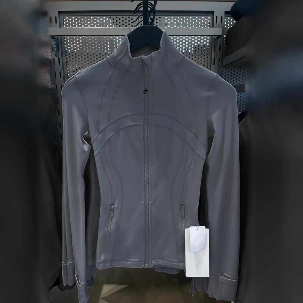 Women's New Stand Collar No Mesh Jacket – High Elastic, Moisture-Wicking, Slim-Fit Top