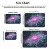 Neon Mandala Flower Area Rug, Psychedelic Galaxy Carpet for Living Room, Non-slip Boho Starry Sky Floor Mat for Bedroom Decor