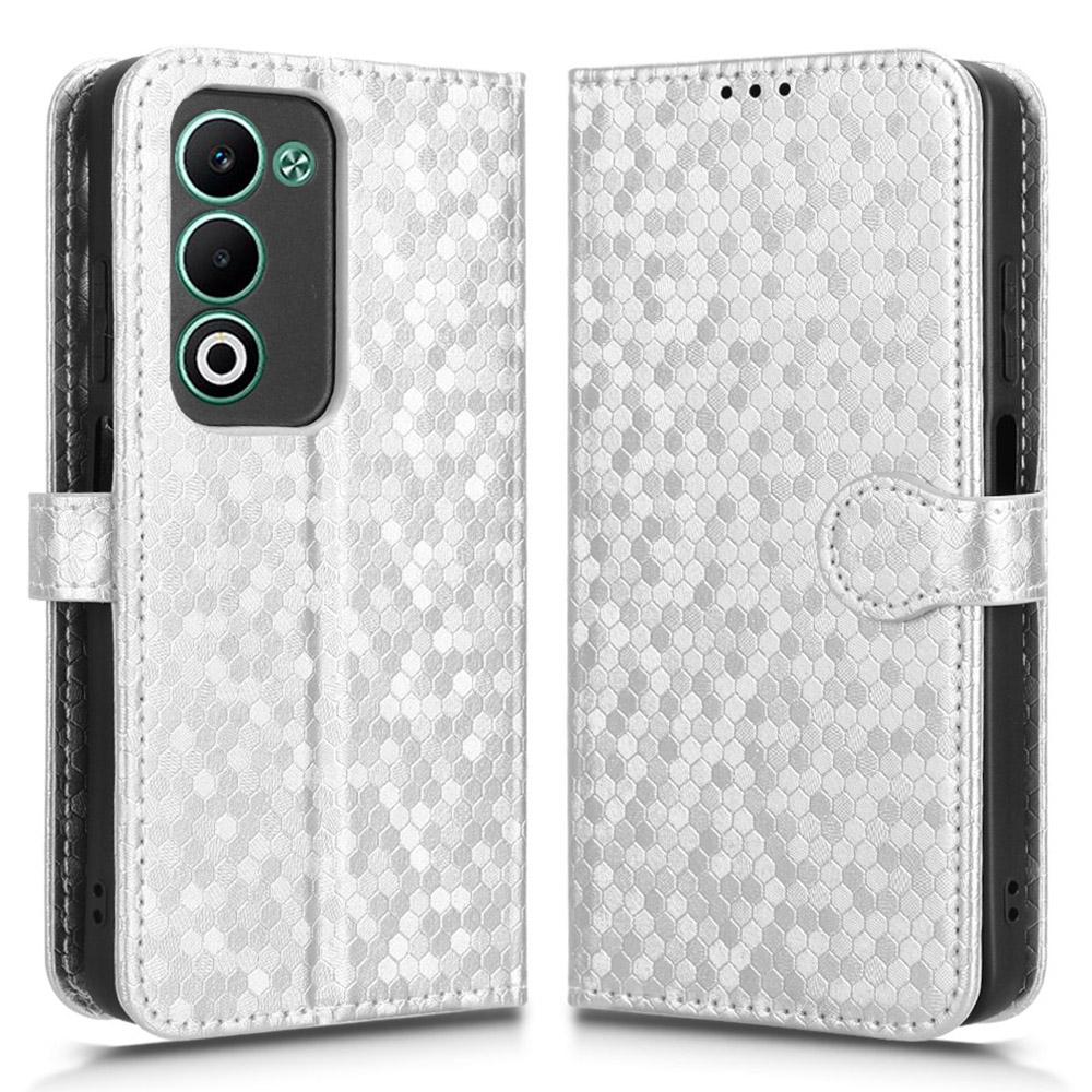 For Oppo A5 5G CPH2735/A5 4G CPH2727 Wallet Case Dot Pattern Imprint PU Leather Phone Cover with Wrist Strap