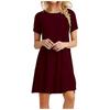 Women's Skirt Knee-length Dress Color Summer Casual Swing Dress