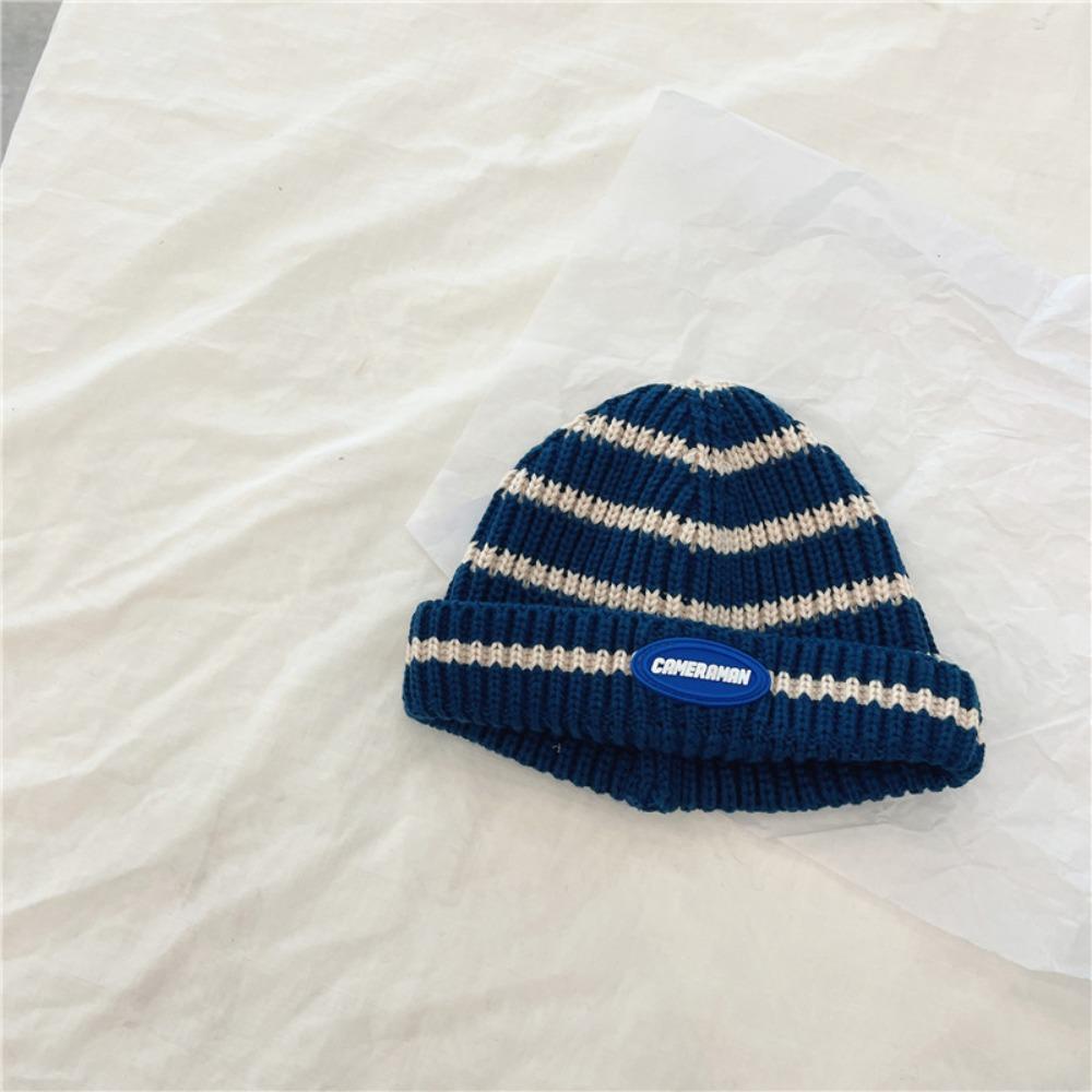Comfortable Striped Knitted Hat Warm Beanie Hat Fashion Children's Hats  For Boys and Girls