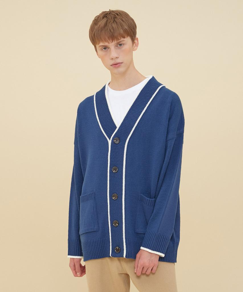 Blond9 Coloration Knit Cardigan_Dark Blue