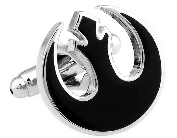 Auf Lager Schwarze Star Wars Rebellenallianz Manschettenknöpfe Französische Manschettenknöpfe.