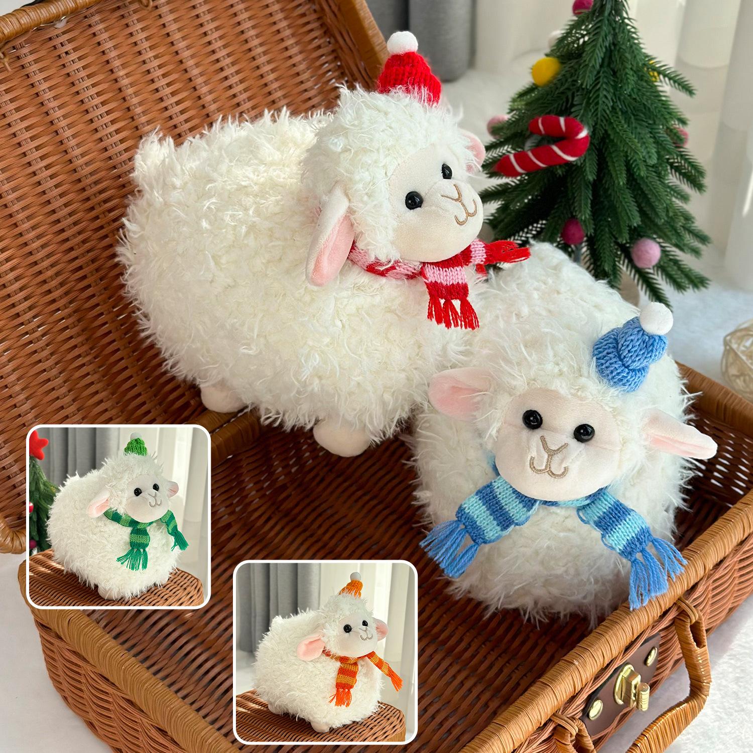 

Шарф Милый Ягненок Плюшевая Игрушка Кукла Дофаминовая Шапка Овечка Кукла Девочка Подушка Игрушка для Хватайки Color Random