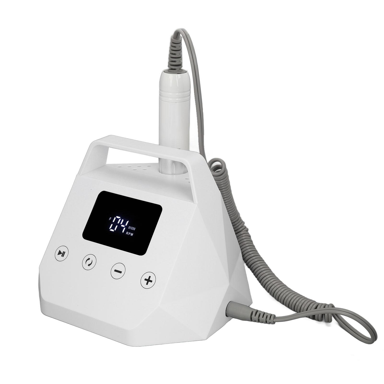 

Электрическая дрель для ногтей 35000 об/мин низкая вибрация стабильная скорость шлифовальная машина для ногтей белая EU Plug