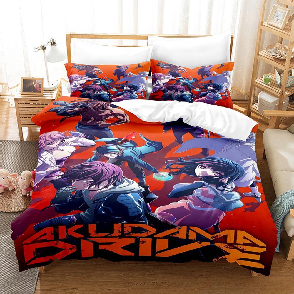 New Akudama Drive Bedding Set Single Twin Full Queen King Size Bed Set Adult Kid Bedroom Duvet cover Sets 3D Anime Bed Sheet Set