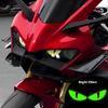 Luminous 3D Demon Eye Cat Eye Design Motorcycle Sticker Glowing Headlight Decal For Scooters Decoration