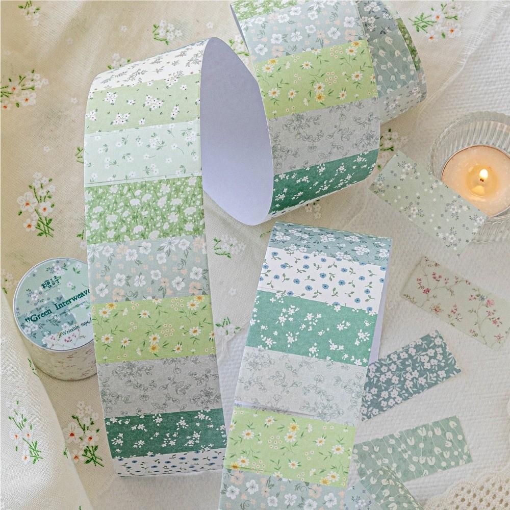 Floral Collection Series Decor Label Stickers Colored Adhesive Paper Tape New Washi Tape Journal
