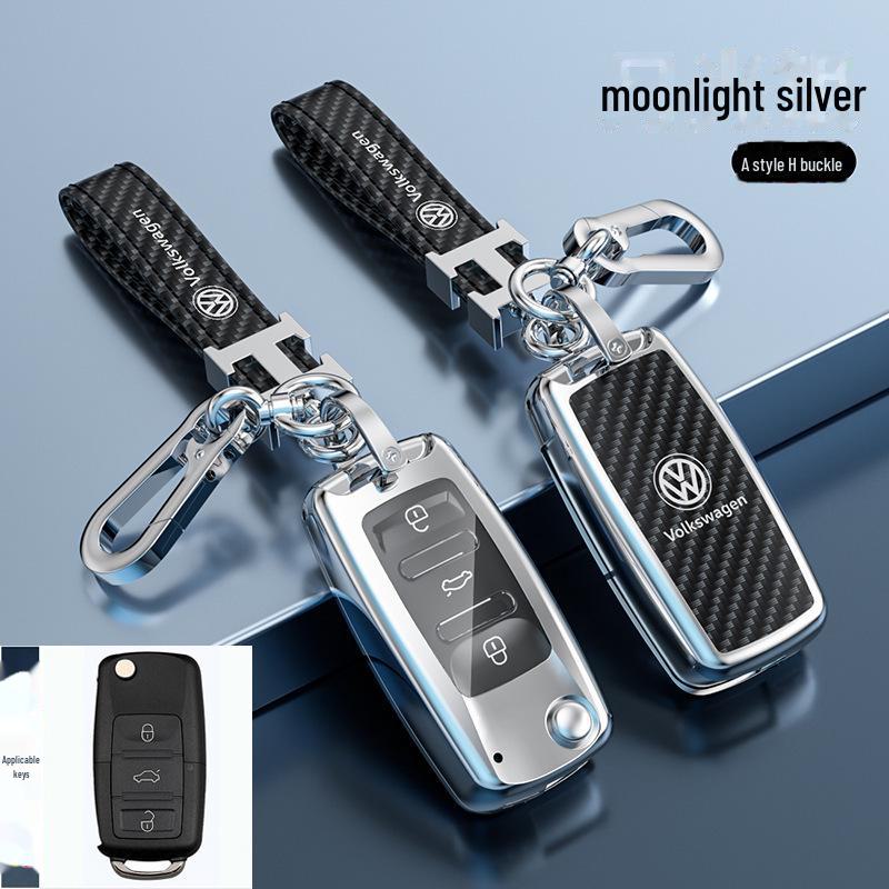 Kryt klíče Volkswagen Lavida pro 24 modelů - Sagitar, Tanyue, Tiguan, Bora a další - Skořepina s přezkou na tašku do auta - Chraňte své klíče stylově.