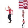 Where's Wally Halloween Costume Fun And Smart Uk Anime Cos Dress-up Outfit