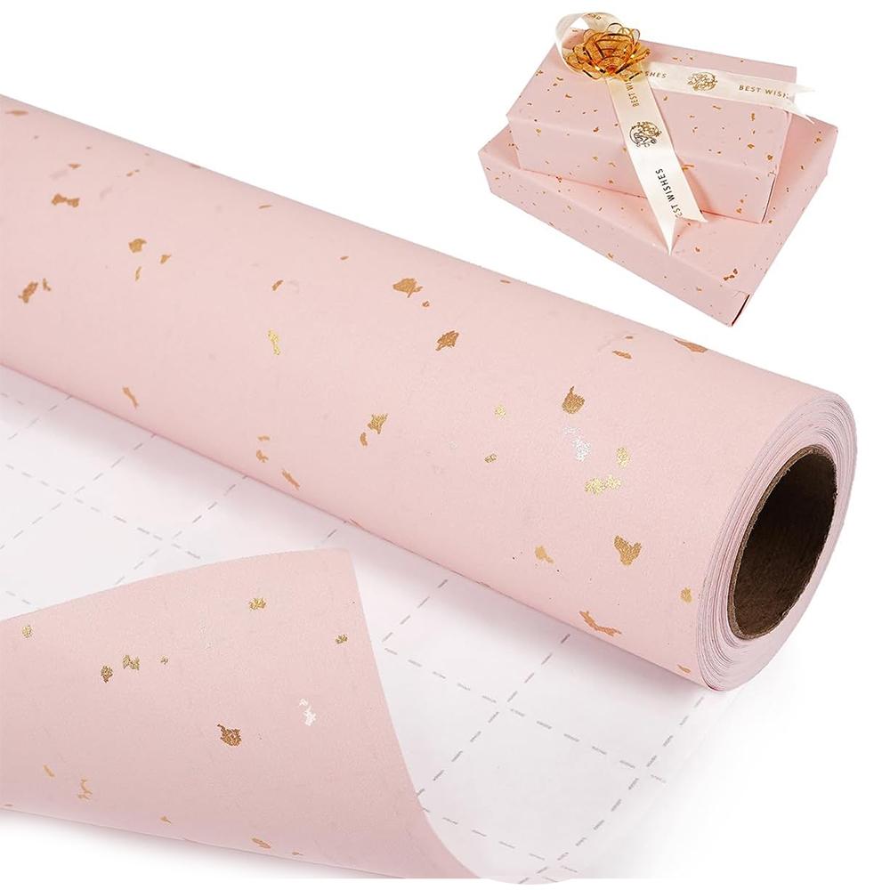 Premium Large Roll Hot Stamping Gift Wrapping Paper Elegant Gift Packaging for Wedding Birthday Christmas Valentine'sDay NewYear