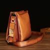 NICE SELECTION Men's Genuine Leather Shoulder Bag, Crossbody Bag, Messenger Bag, Horizontal Style, Perfect for Commuting, School, and More (Regular,