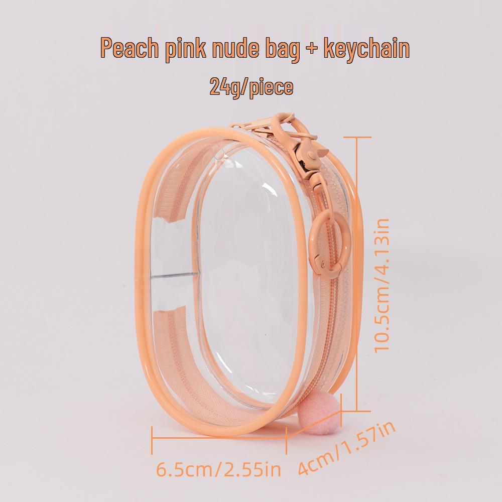 10cm Transparent Dustproof PVC Blind Box Display Bag - Mini Cute Ins Style Stroller Bag with Pendant Holder