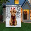 1pc Winter Highland Cow Garden Ag, Printed On Both Sides, Perfect for Patio and Outdoor Holiday Decor (pole Not Included)