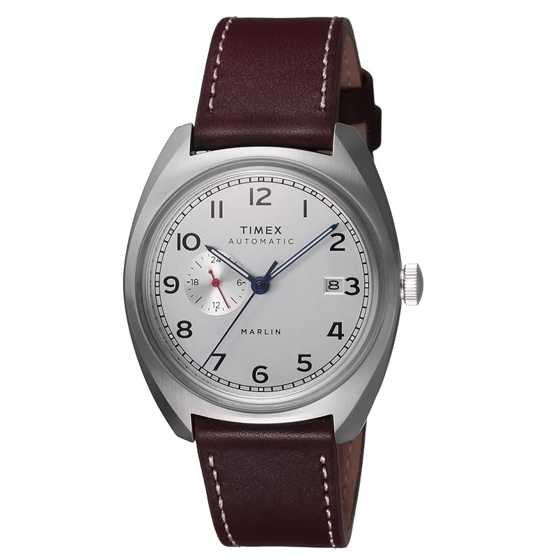 

[TIMEX] часы marlin jet серебристый циферблат автоматический завод 5 АТМ водонепроницаемость TW2V62000 мужские коричневые [продукт]