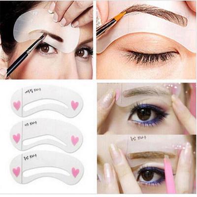 30 pièces/10 ensemble pochoir à sourcils pour le maquillage des sourcils clair modèle de dessin Durable carte Assistant