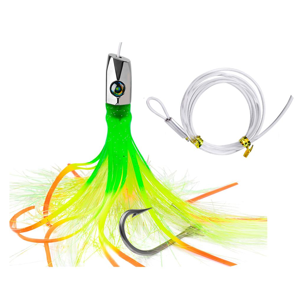 Seawater Fishing Lure Metal Head Octopus Squid Skirt Baits Octopus Squid Skirt Trolling Lures Fishing Accessories