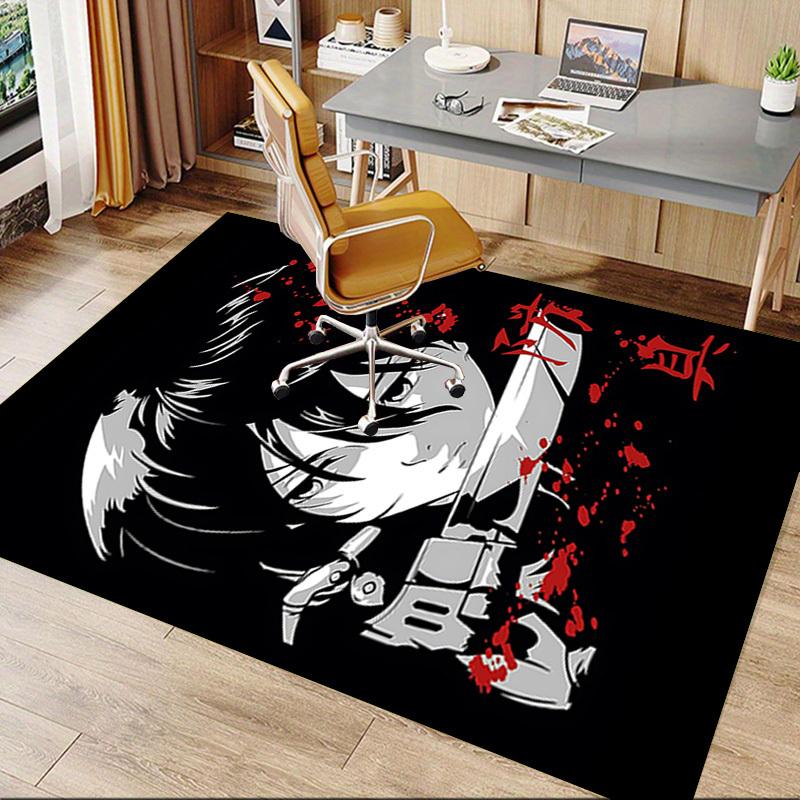 1PC Alfombra de Piso Antideslizante Extra Grande Swordfighter Blood, Oficina, familia, dormitorio, Estudio Alfombra de Área Grande Alfombras de Interior