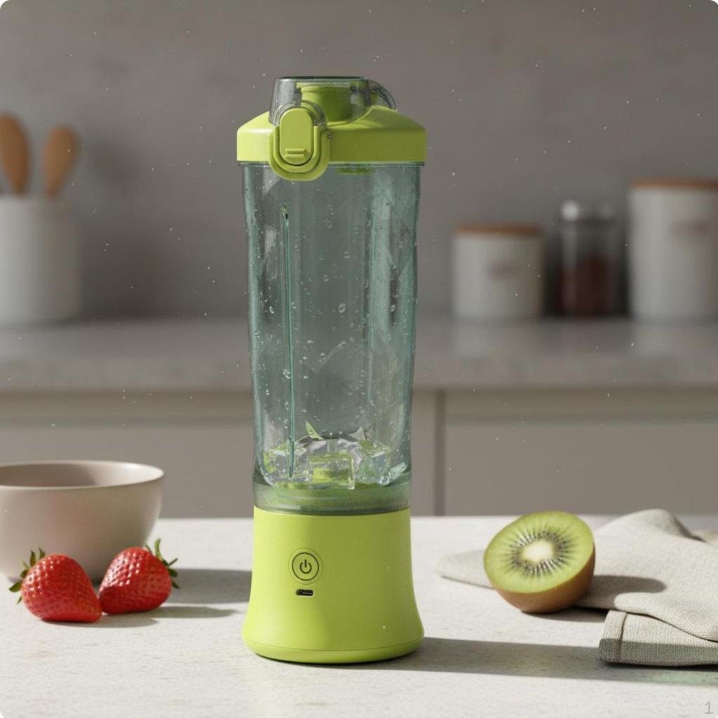 Portable Blender Design Individual Ice Crusher Crushing USBCharged Juicer Cup for Travel, Office,