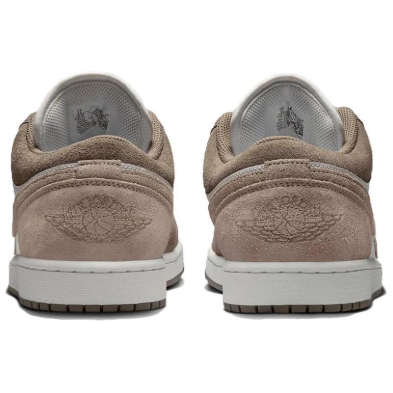 Jordan Air Jordan 1 Men Low-top Retro Basketball Shoes Olive Grey 553558-046