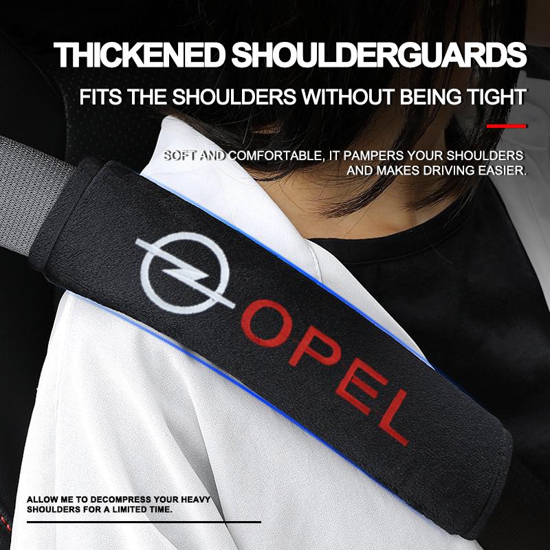 2Pcs Car Seat Shoulder Belt Cover Protector Pad Auto Accessories For Opel Astra J G Insignia Corsa D Vectra C Zafira a Auto Gadgets