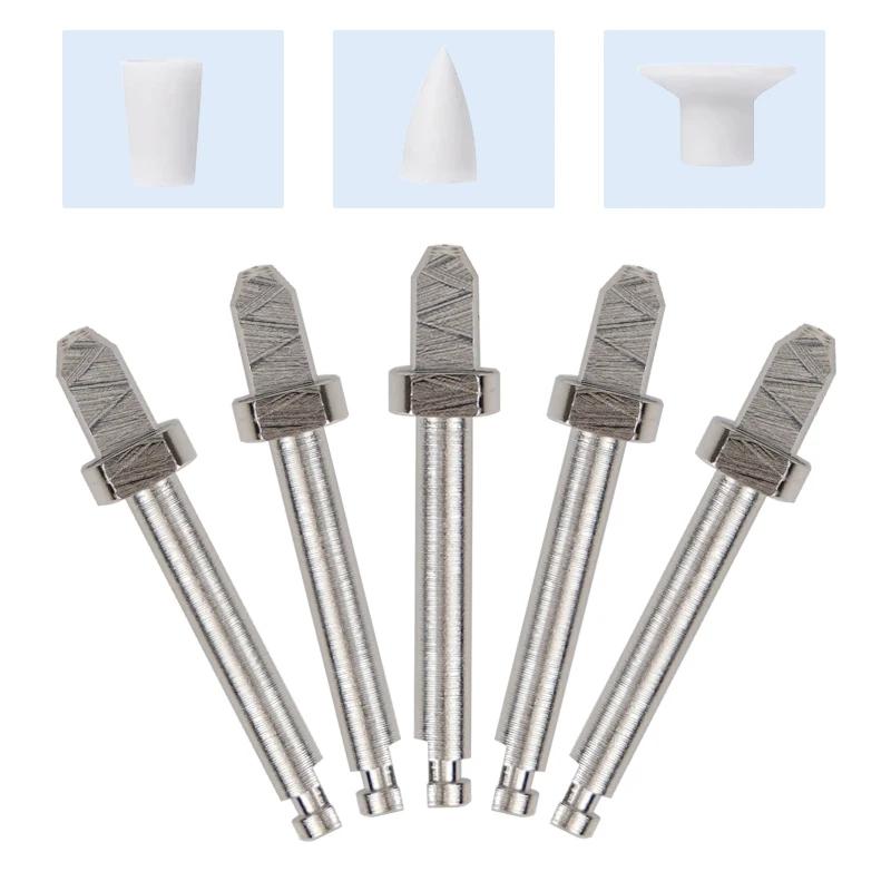 5Pcs Dental Stainless Steel Ra Shank 2.35Mm Mandrel Rotary Tool Handle For Silicone Composite Polisher Low Speed Handpiece
