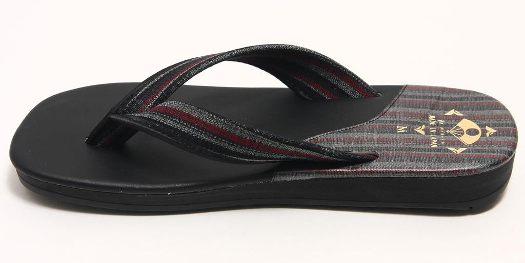 Hasegawa Geta Made in Japan Men's Japanese-Style Sandals, (Black/Red/Medium)