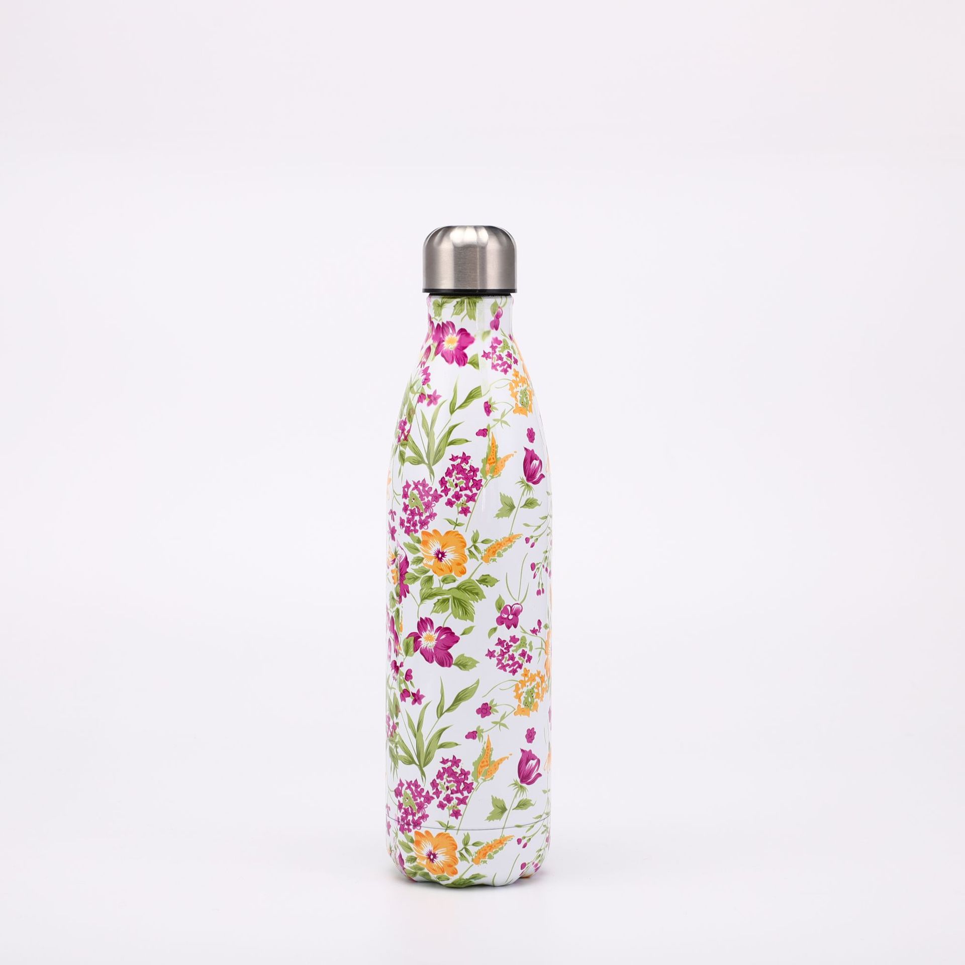 750ml Doppelwandige 304 Edelstahl-Wasserflasche, Matte Bowlingform Vakuumisolierte Thermoskanne für Wandern Camping Sport 750ml