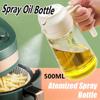 Glass Spray and Pour Dual-purpose Oil Can Household Kitchen Large-capacity Push-type Spray Oil Bottle Opening and Closing Oil Can