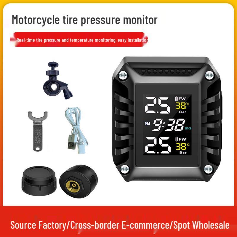 Monitor de Pressão de Pneus Sem Fio de Alta Precisão para Motocicleta e Scooter