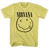 26 Nirvana Inverse Smile Yellow Licensed T-Shirt Men's- Unisex T-Shirt