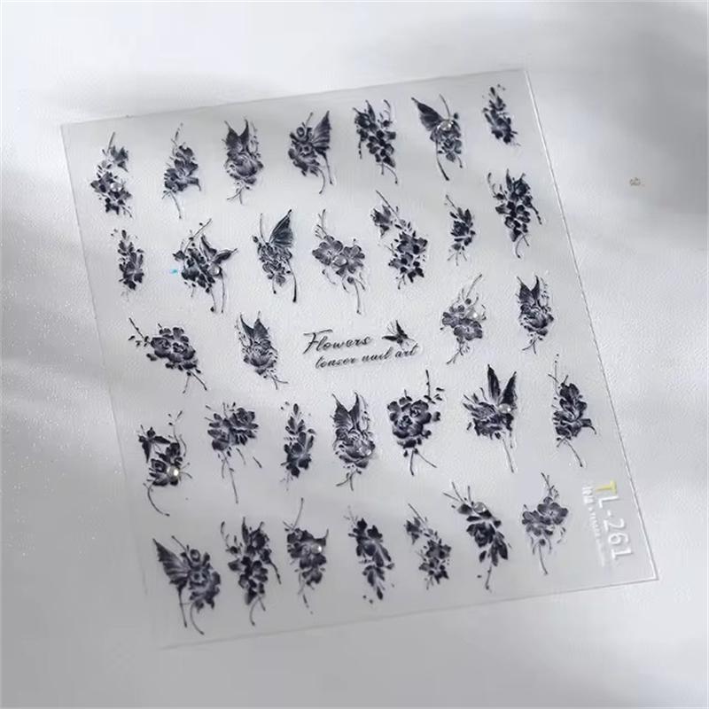 1PCS French Jelly Nail Stickers Dreamy Bubble Meteor Butterfly Star Moon Self Adhesive Stickers For Nail DIY Nail Art Decoration