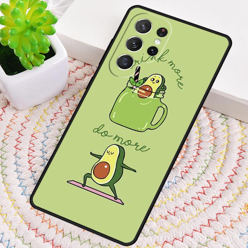 Lovely Fruit Avocado Silicone Phone Case For Samsung Galaxy Note 10 Pro S26 S25 S24 S23 S22 S21 Plus S25Ultra Capa Cover
