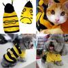 Fashion Pet Hoodie Clothes Cute Fancy Puppy Costume Cat Dog Coat Outfit Bee Style Animal Supplies Role Play Cosplay  Play Bee