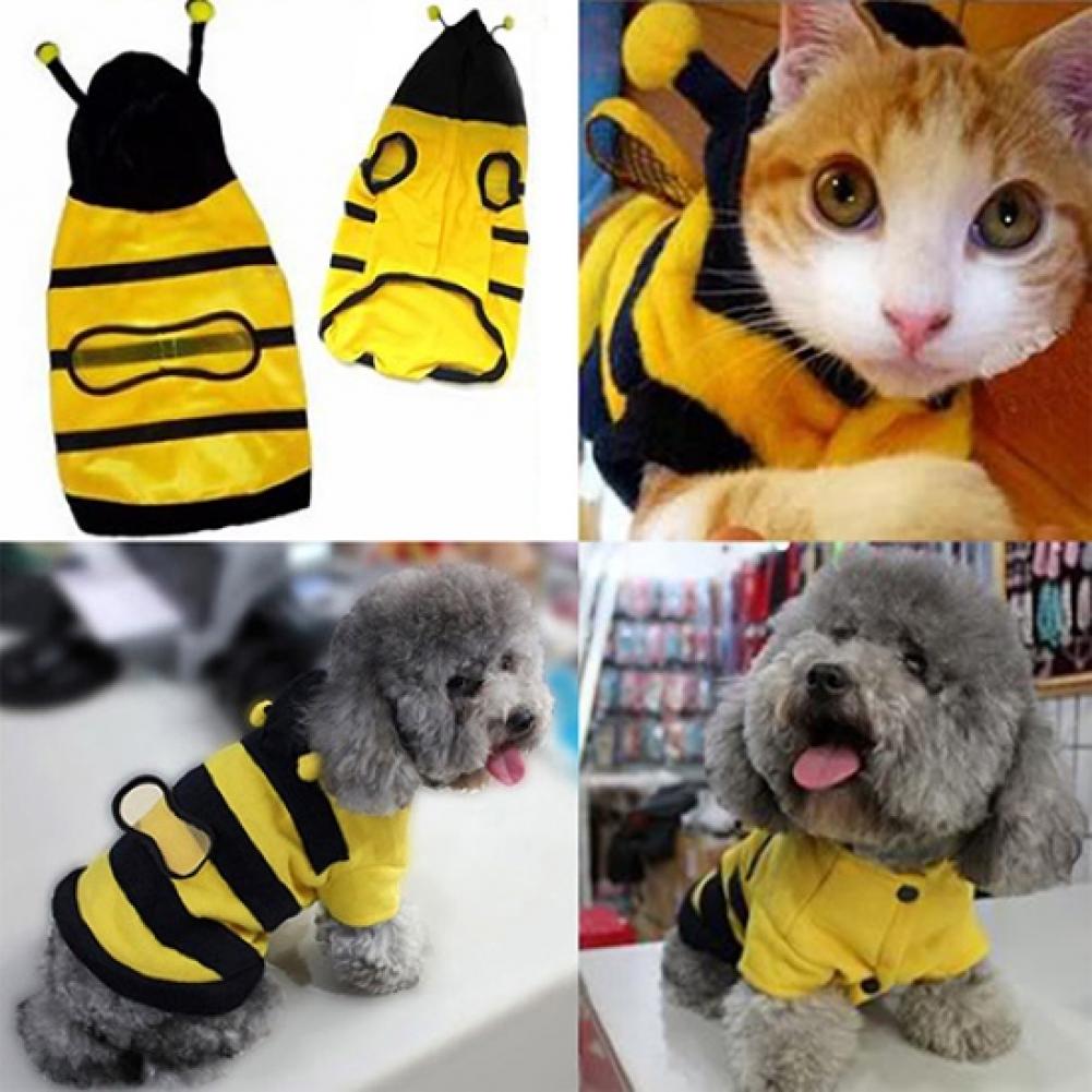 Fashion Pet Hoodie Clothes Cute Fancy Puppy Costume Cat Dog Coat Outfit Bee Style Animal Supplies Role Play Cosplay  Play Bee