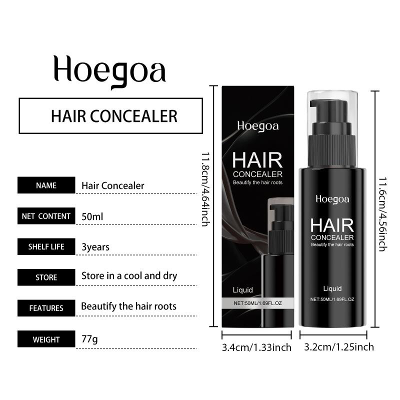 50ml Hair Concealer Liquid for Hairline Shadows Root Cover Waterproof Long Lasting Concealer Fluffy Hair Makeup Easy Daily Use